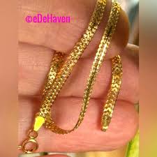 Jewelry | 14k Flat Chain Bracelet | Poshmark