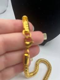 QVC Gold Tone Woven Mesh Necklace 30” Stainless Steel | eBay