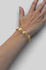 14k or 18k Gold Greek Coin Bracelet: Italian Fine Jewelry - Etsy