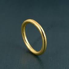 3mm Sterling Silver Yellow Gold Ring, Round Band Ring ...