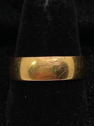 Solid 21K Yellow Gold Unisex Wedding Band Ring 5.3gr. Size 9 ...