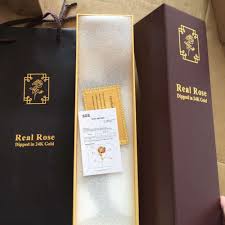 Everlasting 24KT Gold Plated Single Real Rose Preserved in ...