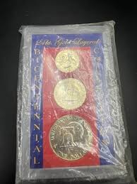 4 Coin Copper Nickel Bicentennial Proof Set 1976 25c 50c $1 ...