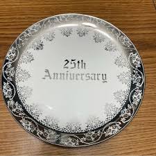 Eastern China | Accents | 96s 25th Anniversary Plate Eastern China Vintage With Silver Rim Flourishes | Poshmark