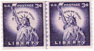 1057 - 1956 3c Liberty Series: Statue Of Liberty, Coil - Mystic Stamp Company