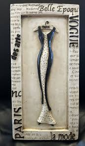 Wall Decor Vintage Paris Fashion Dress. Vogue Paris Des Arts ...