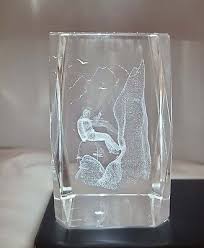 3D Laser Etched Engraved Crystal Glass Cube Paperweight Mountain Climber Climb | eBay