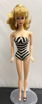 1958 1993 Original BARBIE Blonde Bangs Doll MATTEL Swimsuit ...