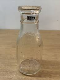 VINTAGE ANTIQUE MILK DAIRY GLASS BOTTLE ...