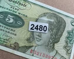 Buy Used Germany Federal Republic 5 Mark Banknote. 1963 ...