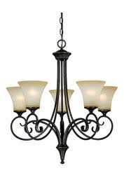Patriot Lighting® Elegant Home Corinth 5-Light Dark Forum Patina with Gold Accent Chandelier at Menards®
