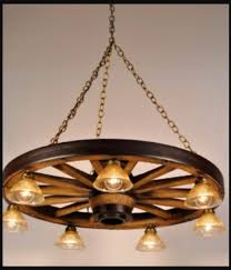 Rawhide! Wagon Wheel Rustic Chandelier, 42"W x 12"T ...