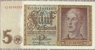 Germany Reichsbanknote 5 Reichsmark Mark 1942 AU #63107 | eBay