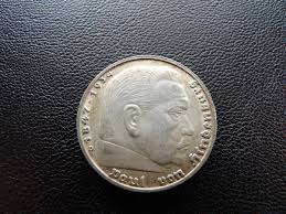 Germany 1939 D Hindenburg 5 Reichsmark mark silver Coin ...