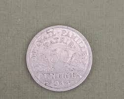 50 Centime Francs, Light, Francisque, From 1944 B Faulty - Etsy