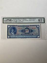 Mexican Currency Banco De Mexico “SPECIMEN” ABNC 50 Pesos ...