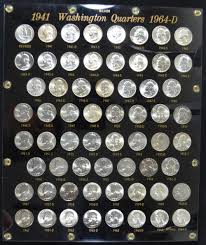Sold at Auction: 1940-1964 High End Quarters in display board