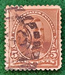 Vintage 1890 5c Grant US Stamp - Etsy