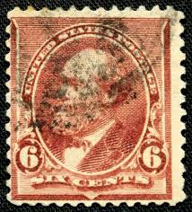 US Stamp Scott #224 ~ 1890-93 Regular Issue 6¢ Garfield GR27 ...