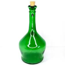 Vtg Thatcher Glass Emerald Green Jug Bottle Decanter Cork Stopper 1.5 liters | eBay