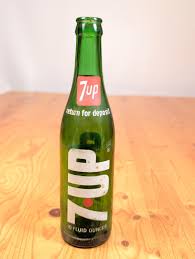 Vintage 1960s 7 up Green Glass Bottle: 10 Fluid Oz - Etsy