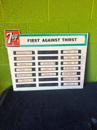 VINTAGE ORIGINAL 7UP menu board sign $249.95 - PicClick