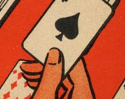 1939 Solitaire Card Game Vintage Poster: Game Room Art - Etsy