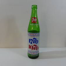 Vintage 70s 7up Green Glass Commemorative Bicentennial Soda ...