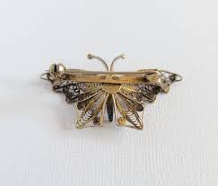 Vintage 79 GE 800 Silver Filigree Butterfly Pin Brooch | eBay