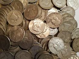 50 One Random Franklin Half Dollar Avg Circulated 90% Silver ...