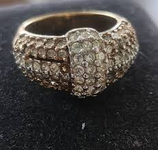 Vintage 825 Swarovski Clear Cluster Ring. Missing Crystal ...