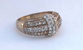 Nice Gold plated Silver Ring Swarovski Crystal Size 8.5 ...