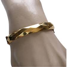 9 Karat Rolled Gold (GF) Harlequin Bangle Bracelet. For Sale ...