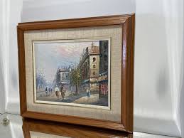 VTG. Oil Painting Paris Street Scene French Impressionist ...
