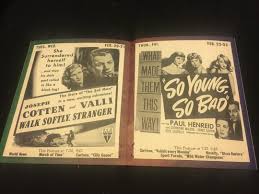 Original 1951 Movie Poster Theatre Herald so Young so Bad ...
