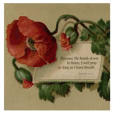 Because He Bends Down To Listen Psalm 116 Mini Canvas ...