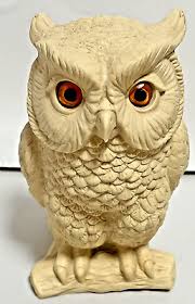 Vintage MCM Owl Chalkware Statue 8.5" Tall | eBay