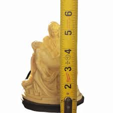 A. Santini Resin Sculpture, Virgin Mary Holding Jesus, Made ...