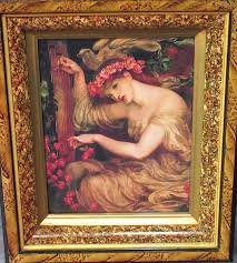 DAZZLING Dante Gabriel Rossetti Painting Art Print Antique ...