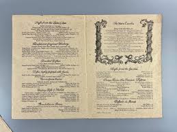 Lot - Pump Room, Chicago 1940's Menu