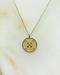 Geometrical Necklace, Dainty Square Pattern Jewelry ...