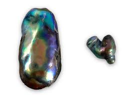 Lot - Two Natural Abalone Pearls