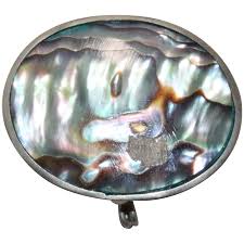 Vintage Mother Of Pearl Pill Box. For Sale at Ruby Lane