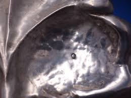 Hungarian Sterling Silver Leaf Dish 1/2" X 6" Long X 5 1/4 ...