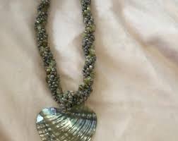 V Large Abalone Pearl Shell Heart With Jade Crystal - Heart Protection Necklace - Etsy UK