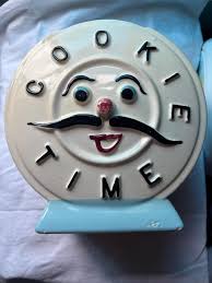 Vintage Abingdon USA Cookie Jar: 1949 "cookie Time" Blue ...