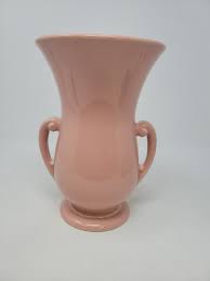 Vintage Abingdon Art Pottery Pink Vase #156 Double Handle ...