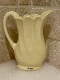 Vintage Vintage Yellow Cream Creamer Made in Japan Green Trim - Etsy
