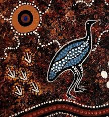 Aboriginal Emu Painting: Hand-painted Canvas Art (60x30 Cm) - Etsy