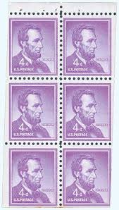 1036b - 1954 4c Liberty Series: Abraham Lincoln, Booklet ...